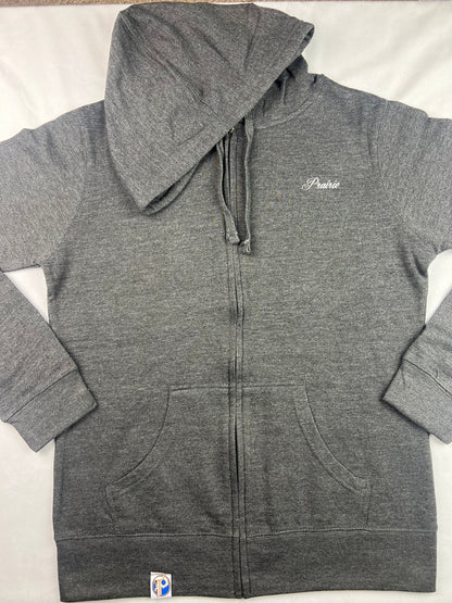 Ladies Lightweight Asphalt Script Zip Hoodie